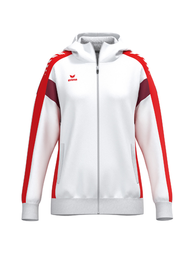 Erima CELEBRATE 125 Training Jacket with hood new weiss/rot WOMAN